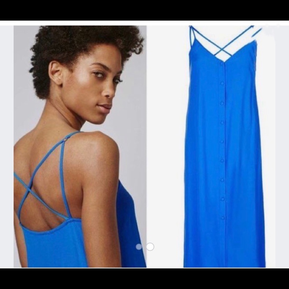 Topshop midi button down dress